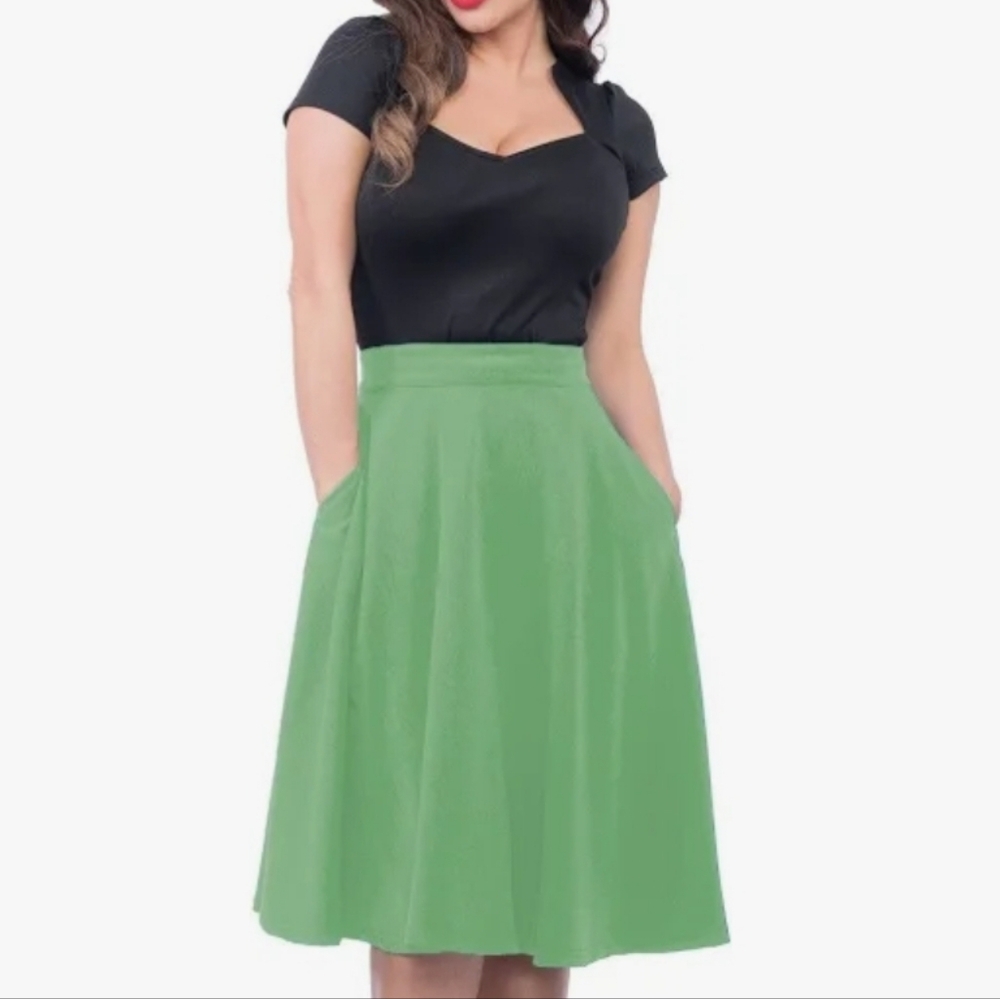 NWT Steady Thrills skirt rockabilly pockets retro pinup 1X -imperfection noted